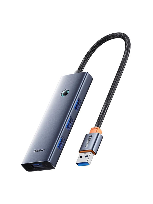 Baseus UltraJoy Series USB-A hub 4xUSB-A 30 1xUSB-C 5V - gray USB-Hubs