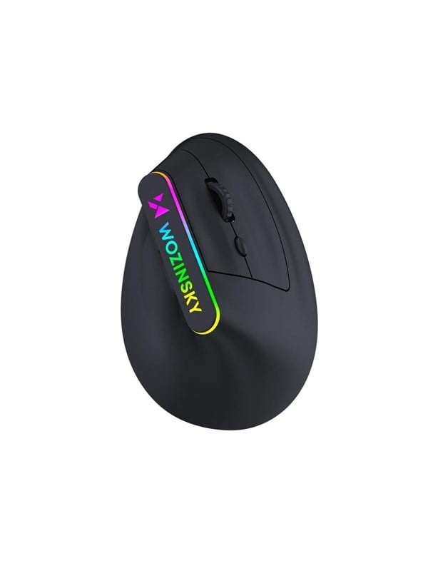 Wozinsky WMG-1164 Wireless Vertical Ergonomic Gaming Mouse 3600 DPI with RGB Backlight - Black - ()