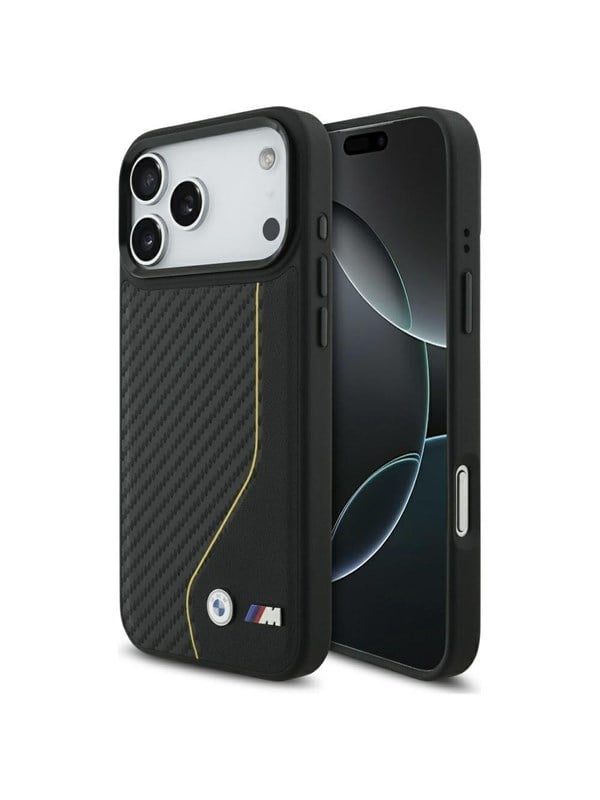 BMW M Carbon Line  Logo MagSafe Case for iPhone 17 Pro Max - Yellow