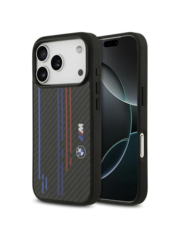BMW M Kevlar Lines  Logo MagSafe Case for iPhone 17 Pro - Black