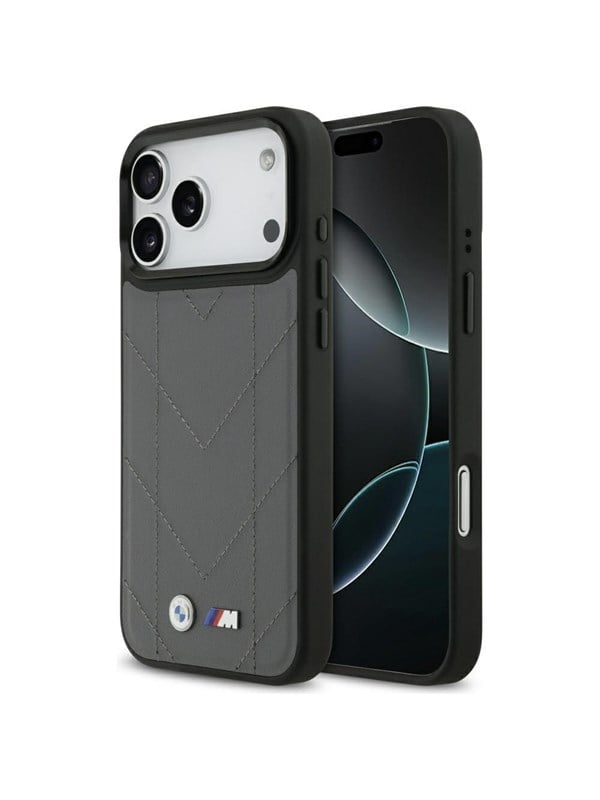 BMW M Quilted Logo MagSafe case for iPhone 17 Pro Max - graphite