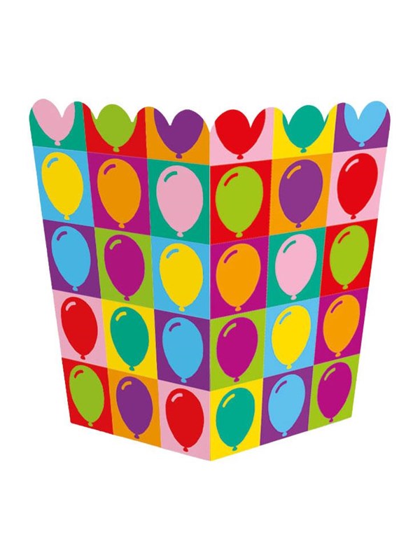 Globos Pop Party Paper Snack Boxes - 8 pcs