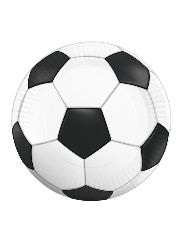 Globos Paper Plates 23cm Football - 8 pcs
