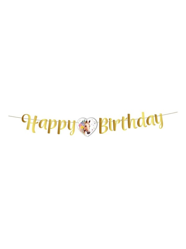 Globos Happy Birthday Horses Bunting - 2m