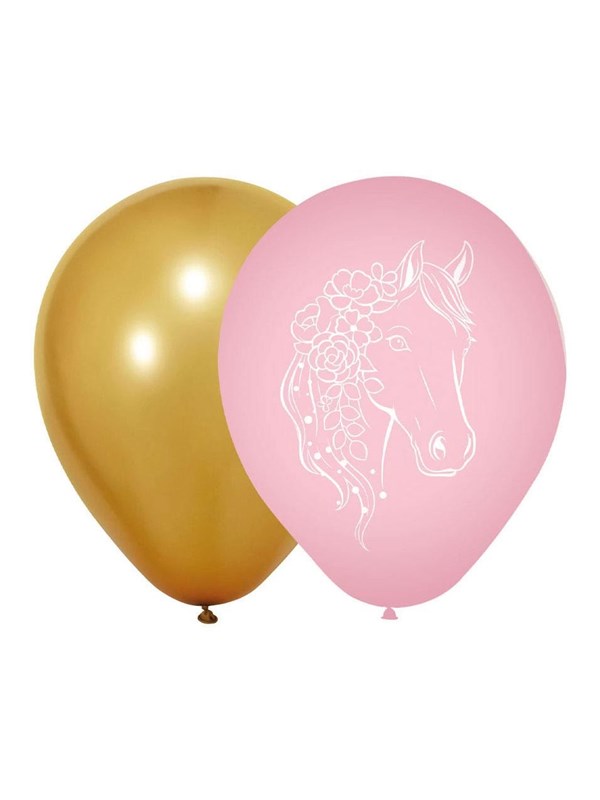 Globos 12 Inch Horse Balloons - 8 pcs