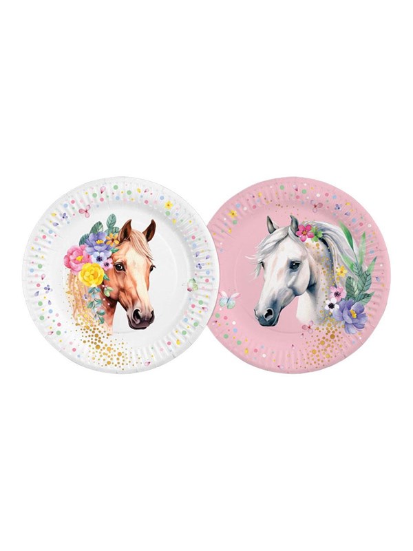 Globos Paper Plates 23cm Horses - 8 pcs