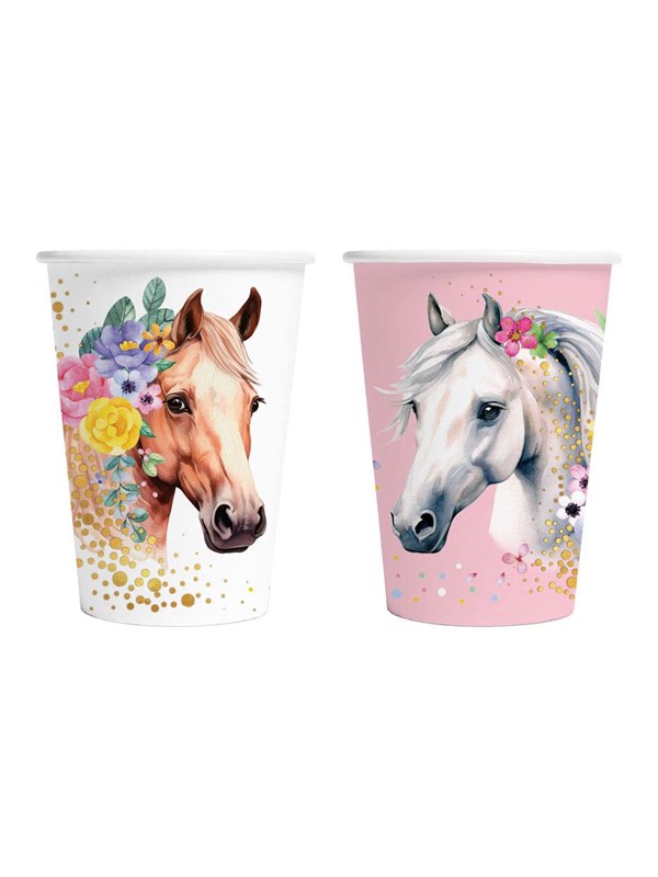 Globos Paper Cups 210ml Horses - 8 pcs