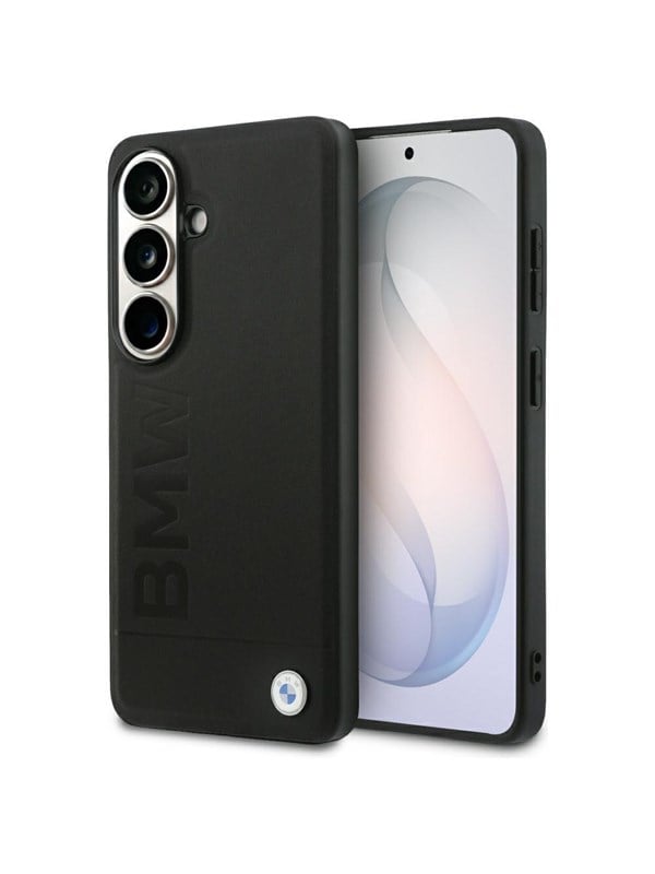 BMW Leather Hot Stamp MagSafe Case for Samsung Galaxy S26 Plus - Black