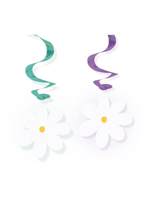 Globos Hanging Decoration Daisies Swirls - 4 pcs