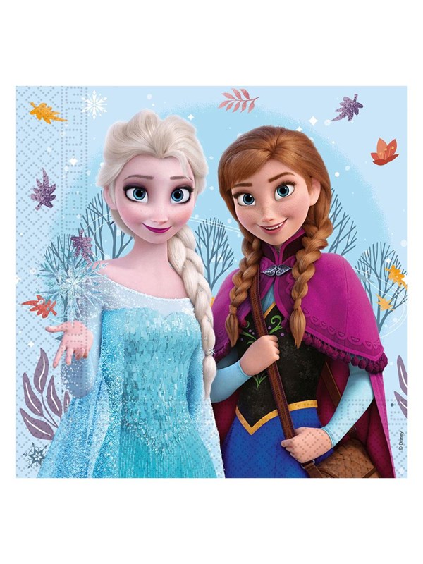 Globos Paper Napkins 33x33cm Frozen Idyllic Wonder - 20 pcs