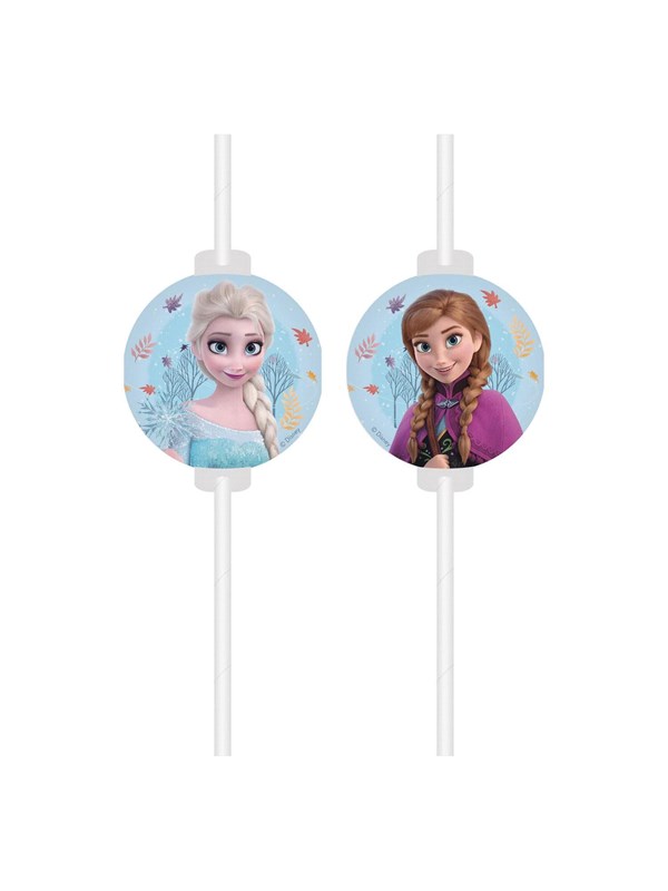 Globos Paper Straws Frozen Idyllic Wonder - 4 pcs