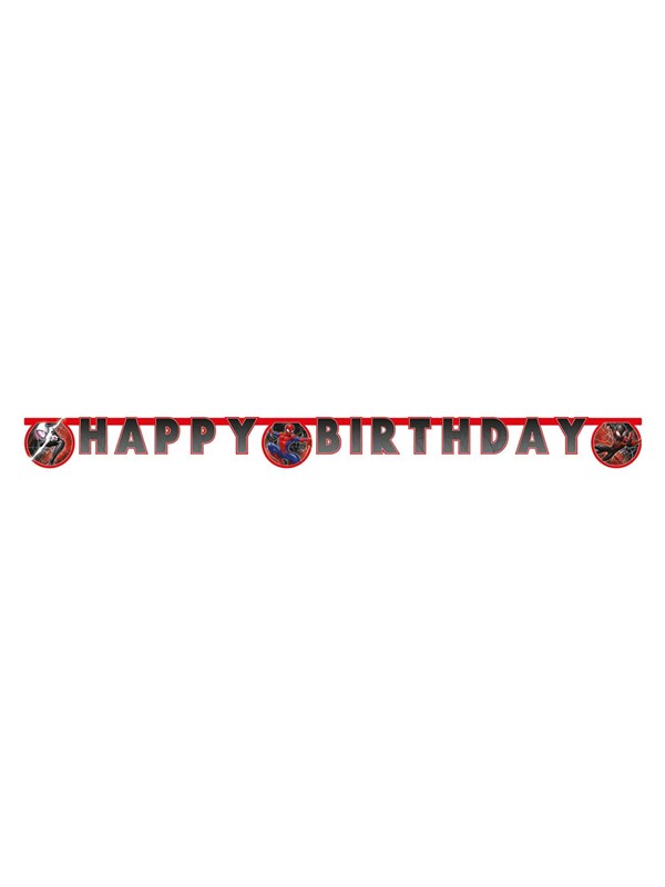 Globos Letter Guirlande Happy Birthday Spiderman World of Web