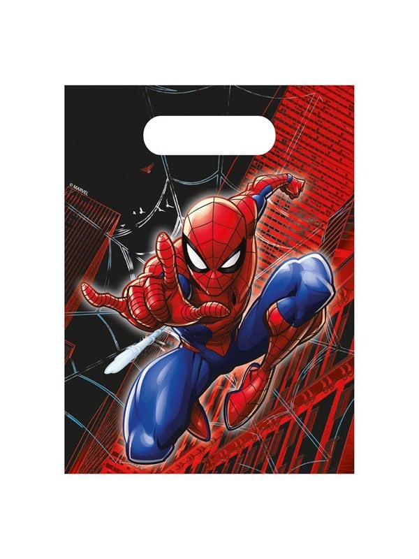Globos Paper Party Bags Spiderman World of Web - 4 pcs