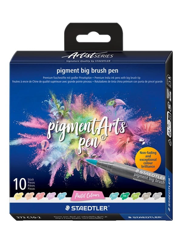 Staedtler Pigment Brush pen big pastel 10 pcs.