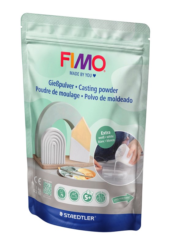 FIMO Gießpulver, weiß, 1 kg, wiederverschließbarer Beutel