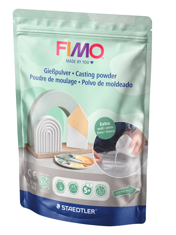 FIMO Gießpulver, weiß, 5 kg, wiederverschließbarer Beutel