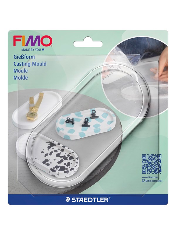 FIMO Gießform Schale, oval, transparent