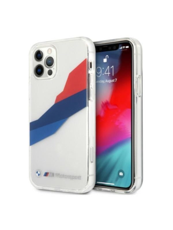BMW Motorsport Tricolor Case for iPhone 12 Pro Max - Transparent