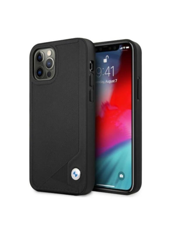 BMW Leather Deboss Case for iPhone 12  iPhone 12 Pro - Black