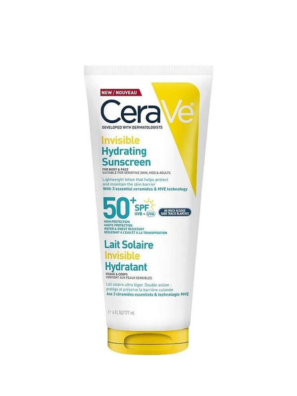 CeraVe Invisible Feuchtigkeitsspendender Sonnenschutz LSF 50+ 177 ml Lotion