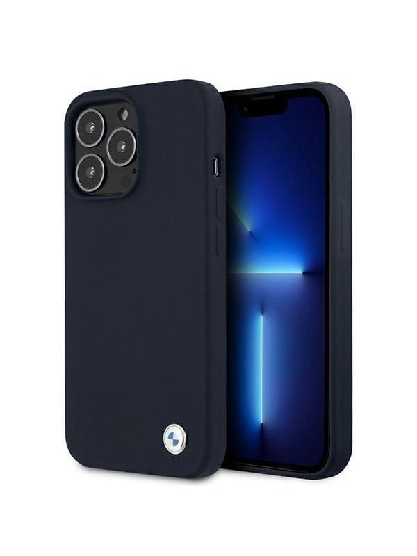 BMW Silicone Signature Case for iPhone 13 Pro Max 67 - Navy Blue