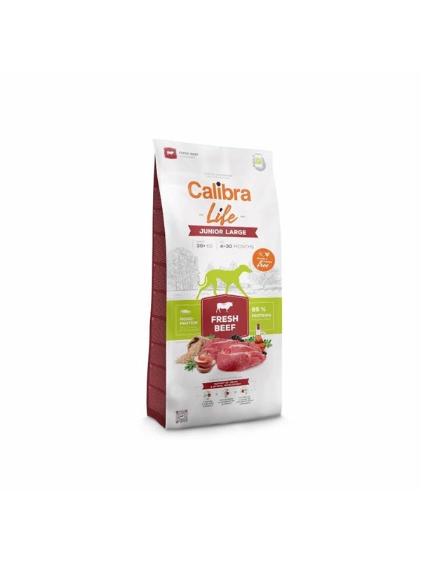 Calibra Dog Life Junior Large Fresh Beef 12 kg