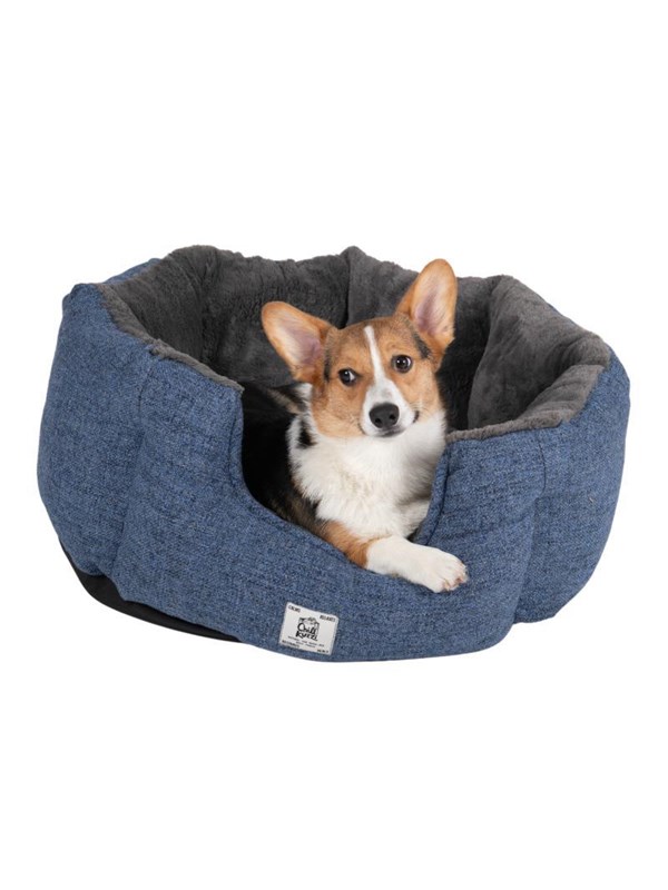 Chill Kuzzi FIR rundes Bett schieferblau M