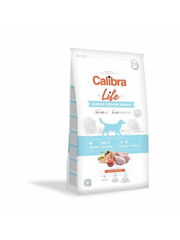 Calibra - Dog Life Junior Medium Breed Chicken 12 kg - (381104)