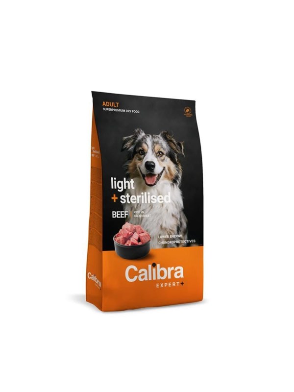 Calibra Dog EXPERT+ - Adult Light & Sterilised Beef - 2kg