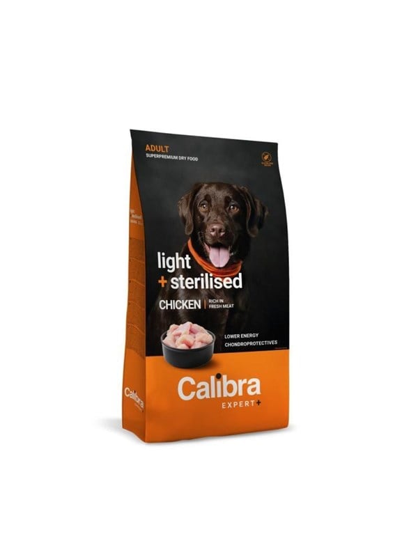 Calibra Dog EXPERT+ - Adult Light & Sterilised Chicken - 2kg