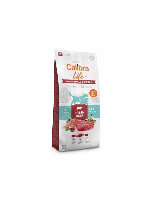 Calibra Dog Life - Junior Small & Medium Breed Fresh Beef - 2.5kg