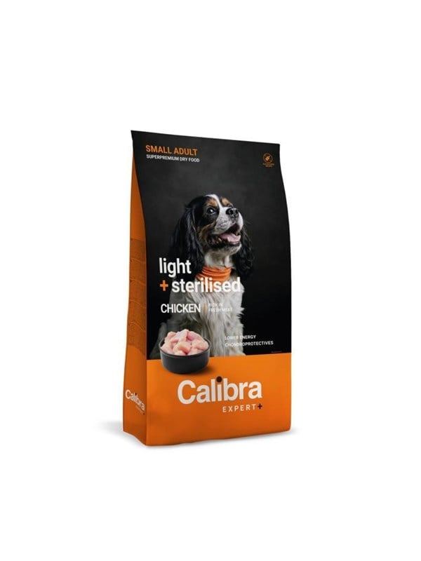 Calibra Dog EXPERT+ - Adult Small Light & Sterilised Chicken - 1.5kg