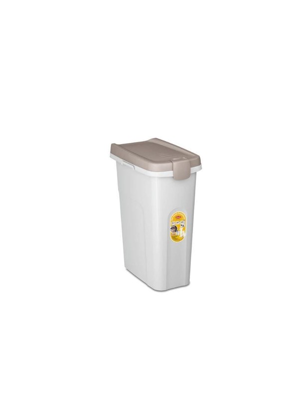 Stefanplast foderbeholder hvid/sand 25 liter