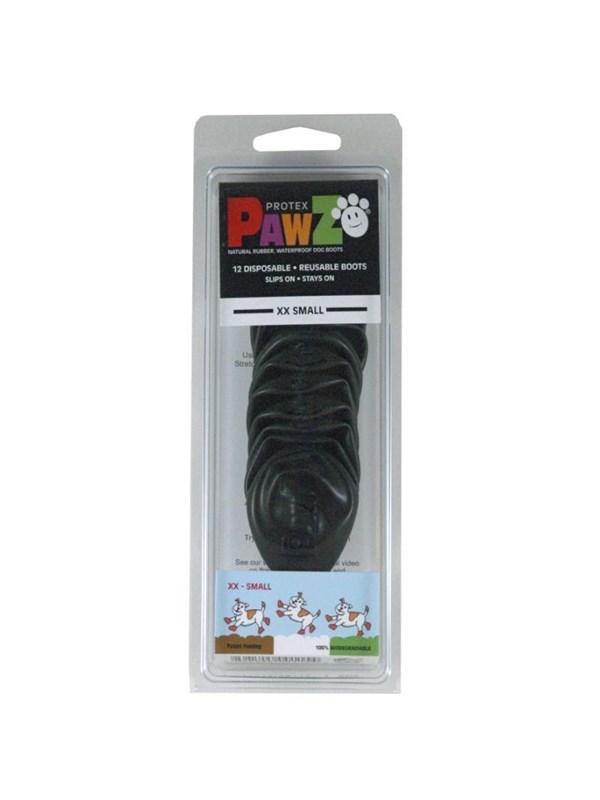 PawZ Pawz Hundeschuhe XXS 38 cm schwarz 12 Stk