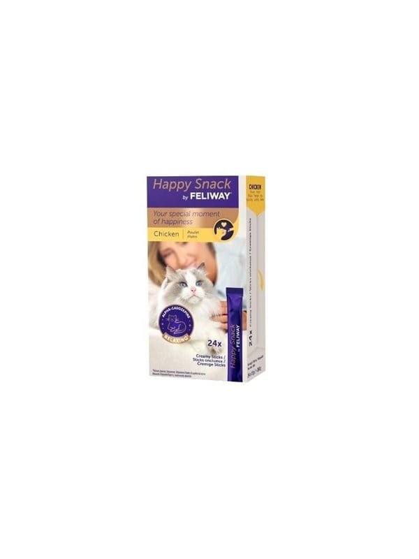 Feliway Happy Snack Huhn 1 Schachtel  24 Sticks