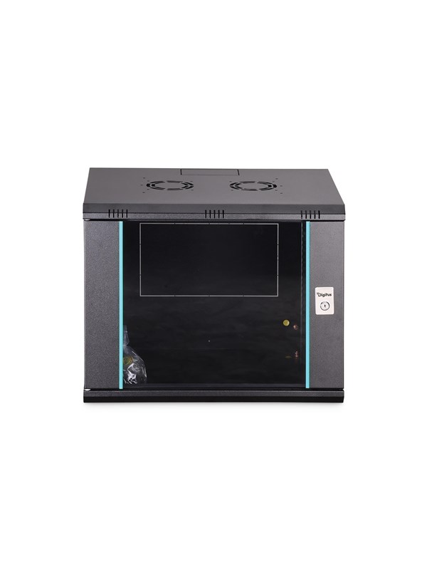 DIGITUS DN-37105 - 9U Wall-Mounted Cabinet | 600x450mm | Glass Door | Unmounted