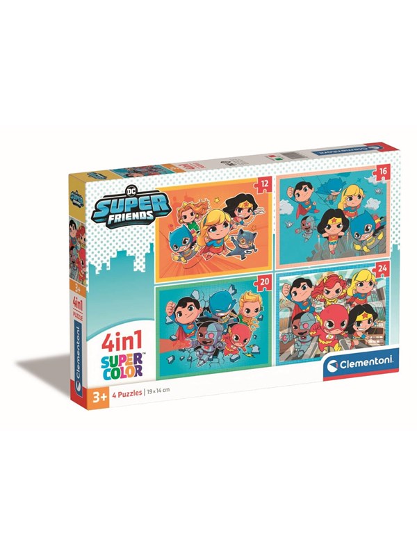 Clementoni Puzzle Superfriends DC 4in1 2D Puzzles