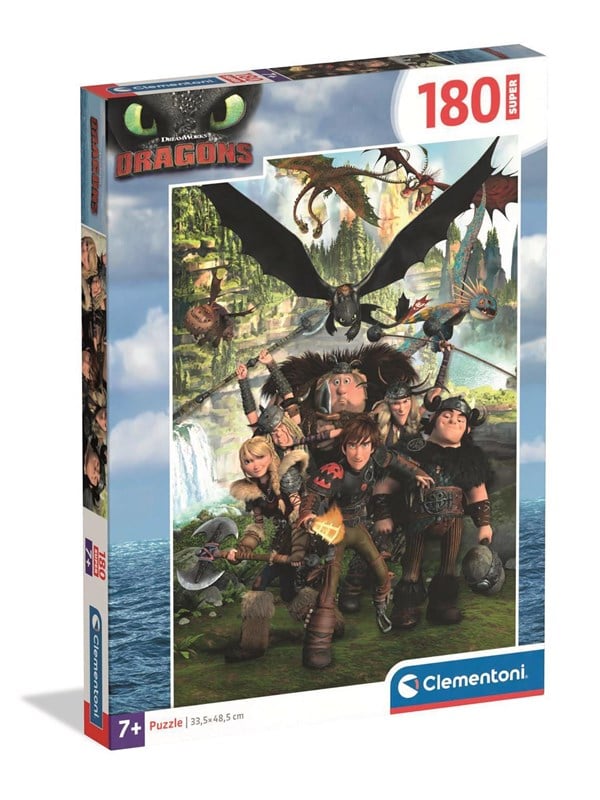 Clementoni Puzzle Dragon Trainer Super 180 pieces 2D Puzzles