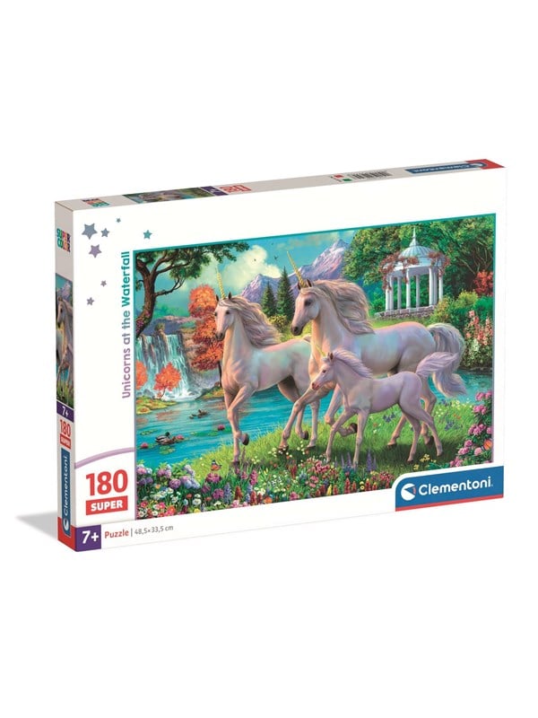 Clementoni Puzzle Unicorns at the Waterfall 180 pieces Super 2D Puzzles