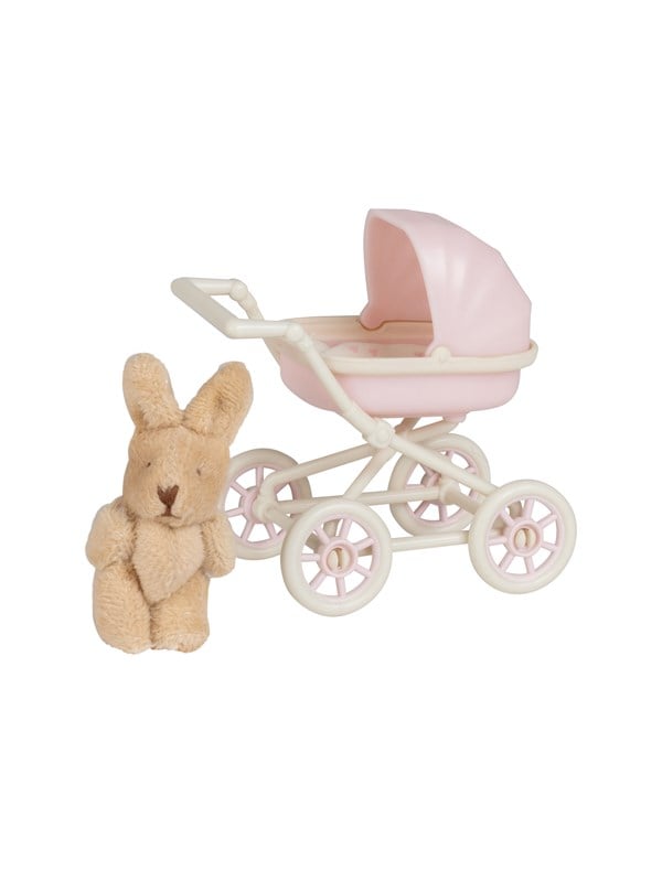 Micki Lundby pinker Puppenwagen  Teddybr Puppenwagen ist umkehrbar Verdeck lsst sich ffnen und schlieen