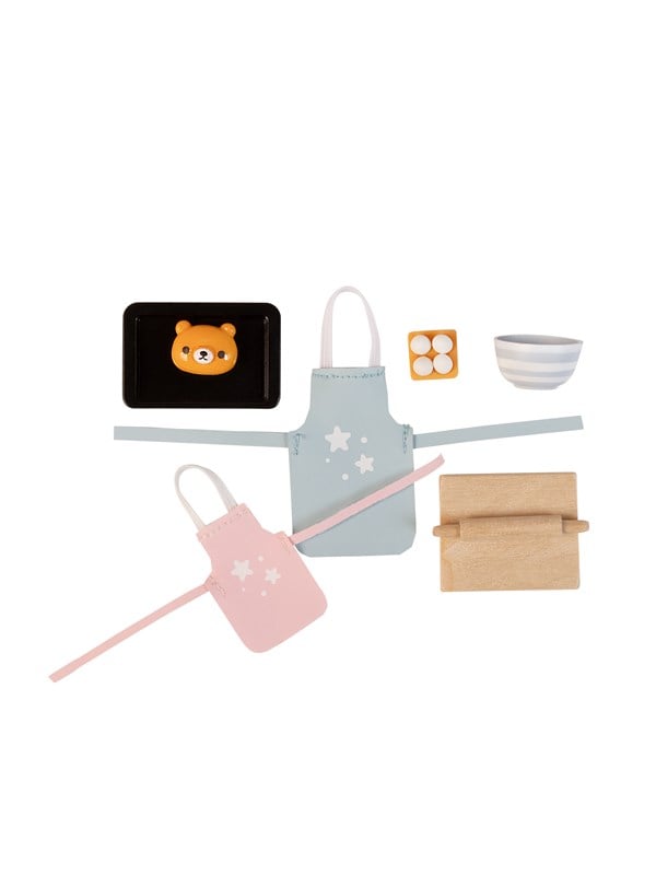 Micki Lundby Backset mit 2 Schrzen Schneidebrett Nudelholz Schssel Ei Backblech  Brot