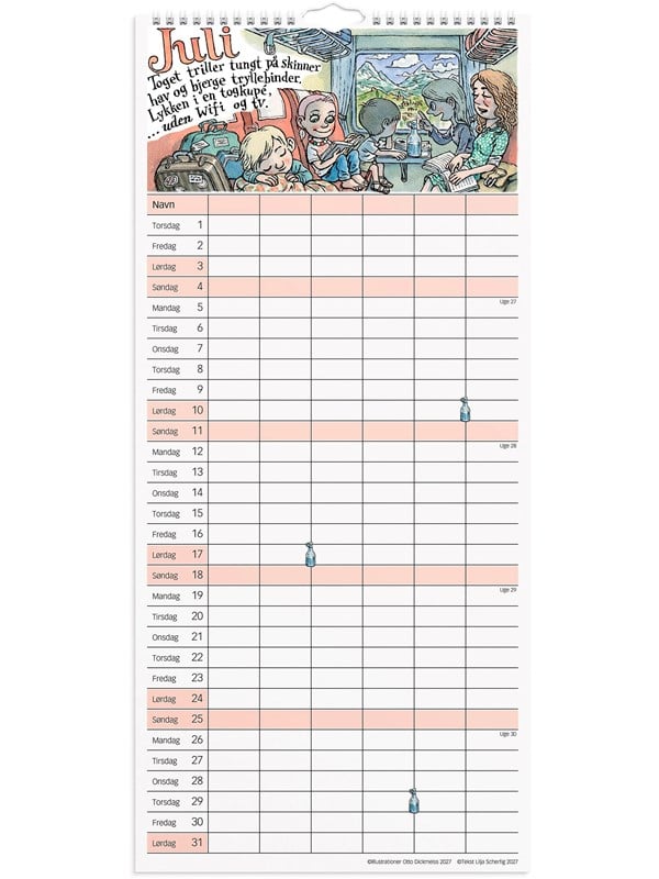 Mayland Familiekalender Otto Dickmeiss  Lilja Scherfig 2027