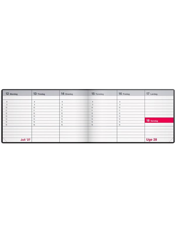 Mayland Mini bordkalender sort vinyl 2027