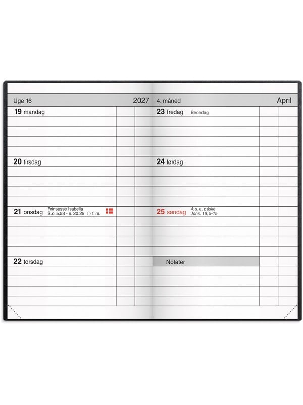 Mayland Lommekalender uge bl kunstskind indbundet 2027