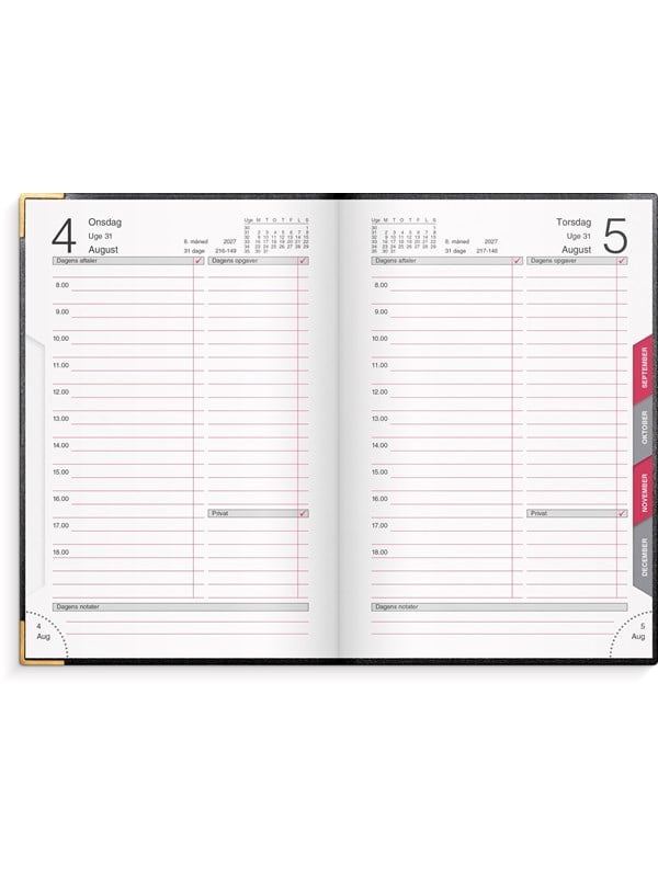 Mayland rbog dagkalender sort kunstskind indbundet 2027
