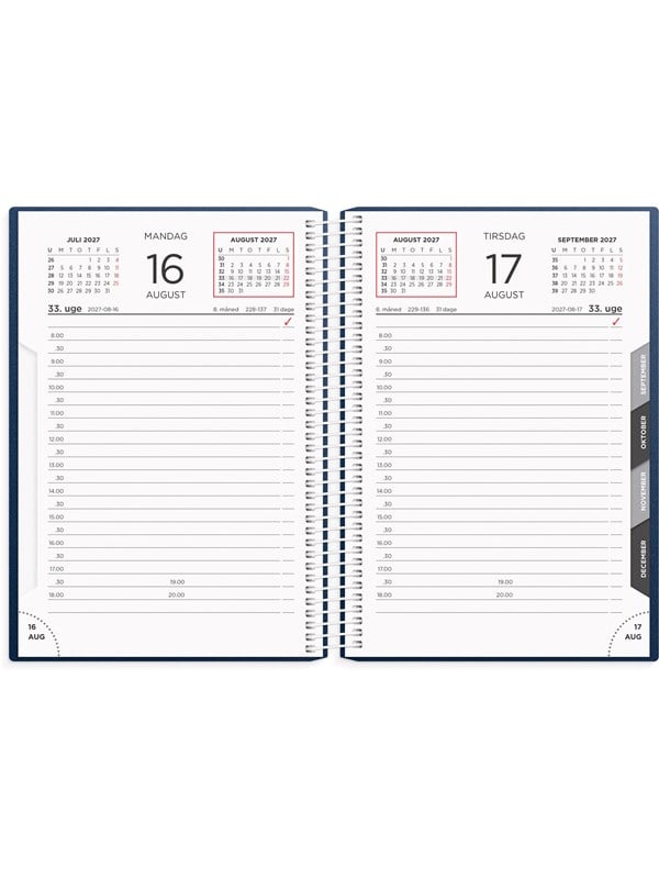 Mayland Dagkalender bl PP-plast 2027