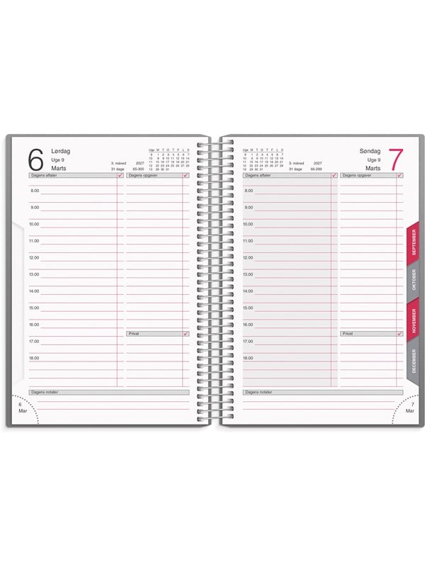 Mayland Dagkalender mrkegr PP-plast 2027