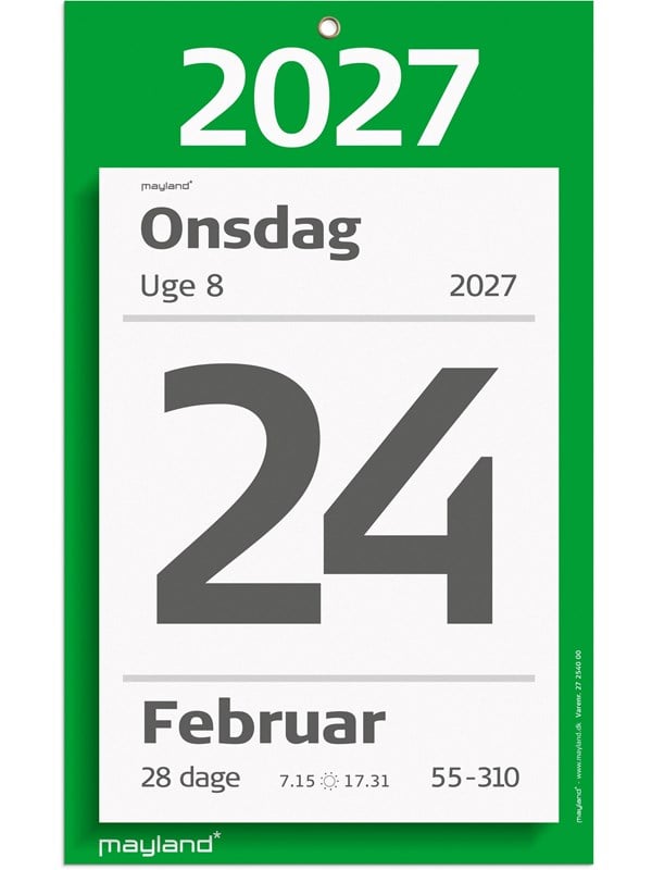 Mayland Kmpeafrivningskalender mbagsidetekst 2027
