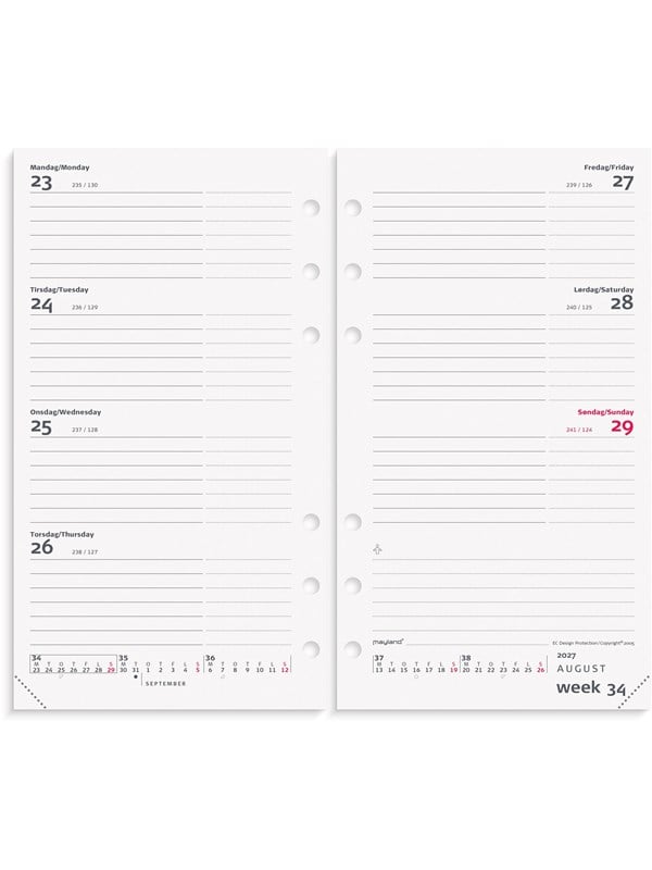 Mayland System PP International ugekalender tvrf REFILL 2027