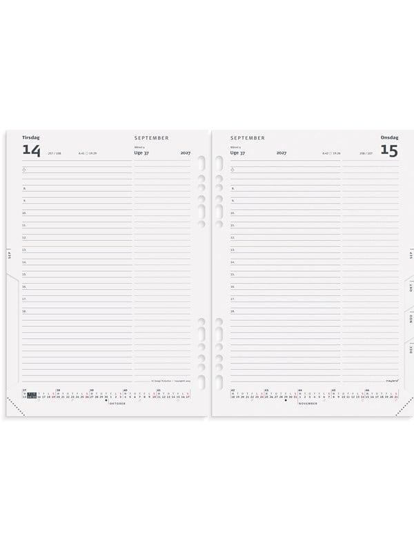 Mayland System A5 dagkalender REFILL 2027